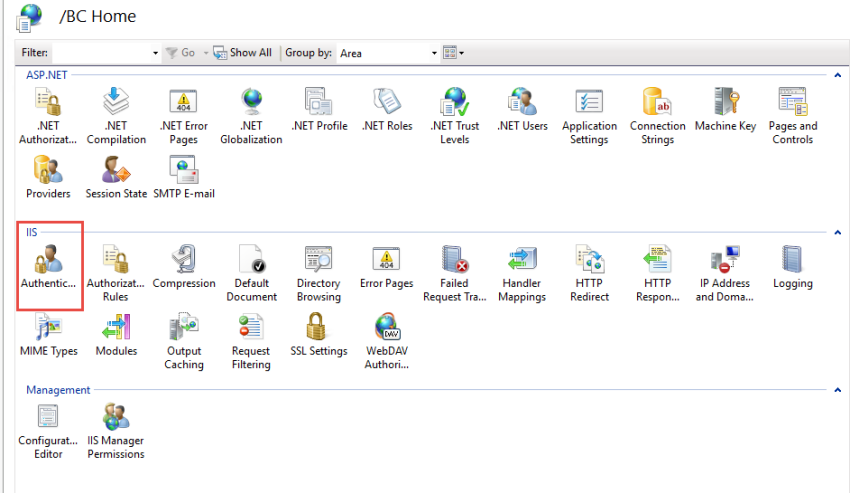 Error Message 401.2.: Unauthorized: Logon failed due to server config